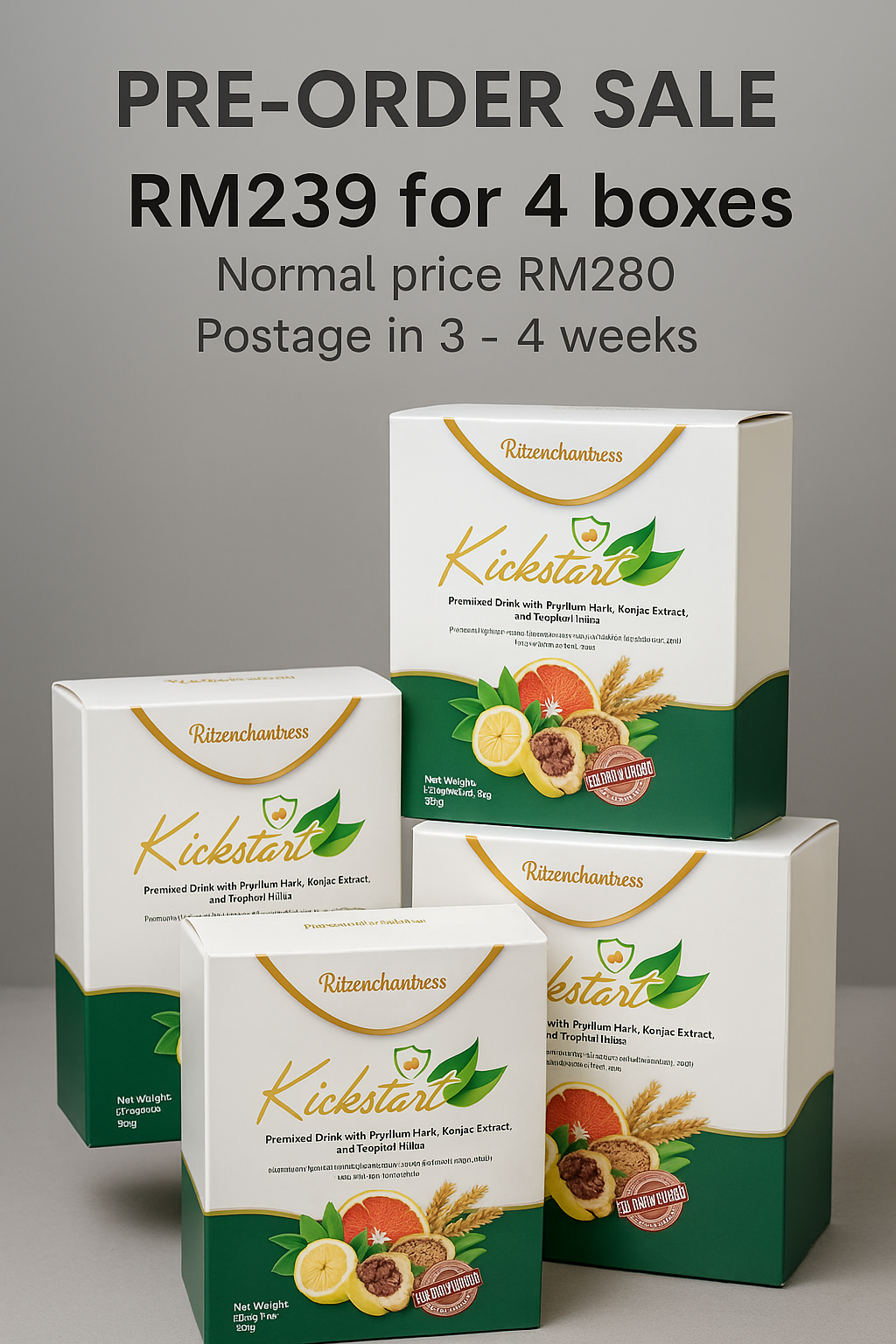 4 BOXES PREORDER PROMO - KICKSTART PLUS